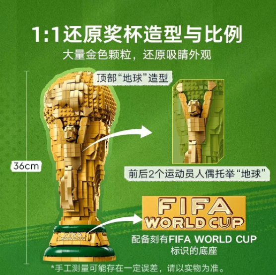 FIFA World Cup Official Trophy MOC | 36cm | 2842 Pcs