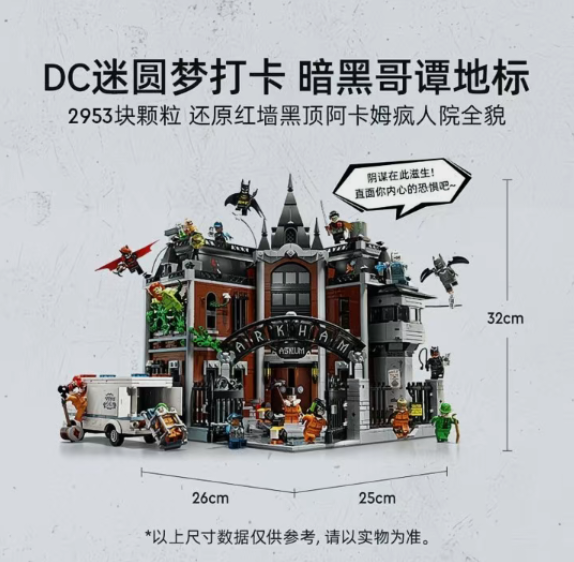 Batman Arkham Asylum MOC | 32cm | 2953 Pcs