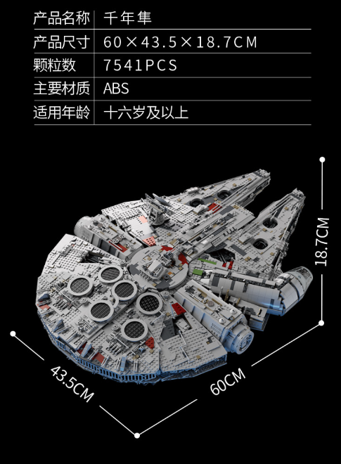 The Millenium Falcon MOC {60Cm} [7541 Pcs]