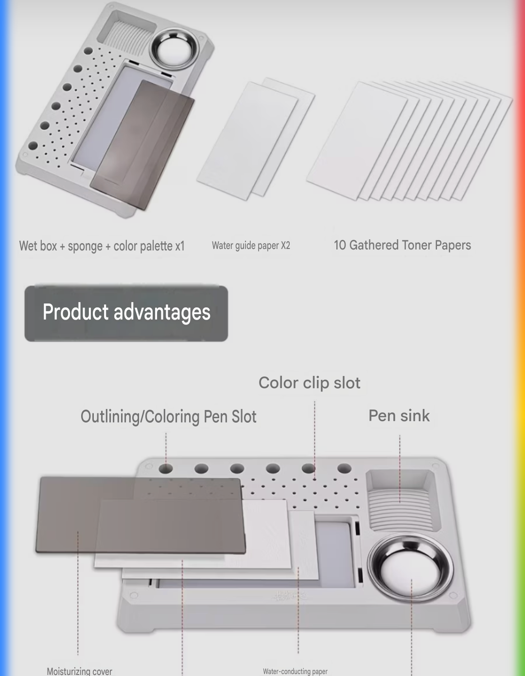MS-127 (Upgraded Multi-functional Hand-painting Station / Moisturizing Palette 2.0) | Mode Play | Accessories
